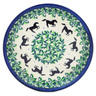 Polish Pottery Toast Plate Mustang Forest