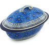 Polish Pottery Boleslawiec Stoneware Baker With Cover 454 Ceramika Artystyczna UNIKAT pattern U408C H8470G