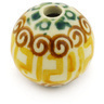 Polish Pottery Boleslawiec Stoneware Bead A02 Ceramika Artystyczna pattern 50 H7996C