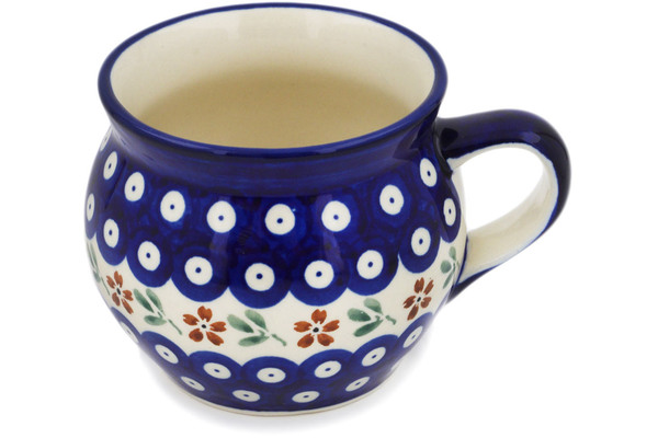Polish Pottery 16 oz Bubble Mug | Boleslawiec Stoneware | Polmedia H0899A