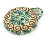 Polish Pottery Boleslawiec Stoneware Circle Pendant B80 Ceramika Artystyczna pattern 50 H5781G