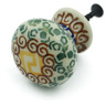 Polish Pottery Boleslawiec Stoneware Drawer Pull Knob 441 Ceramika Artystyczna pattern 50 H1407D