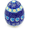 Polish Pottery Boleslawiec Stoneware Egg Figurine 91 Cer maz pattern D28 H2904G