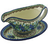 Polish Pottery Boleslawiec Stoneware Gravy Boat With Saucer 239 Ceramika Artystyczna UNIKAT pattern U2957 H8262G
