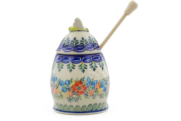 Download Polish Pottery 5-inch Honey Jar with Dipper | Boleslawiec ... Yellowimages Mockups