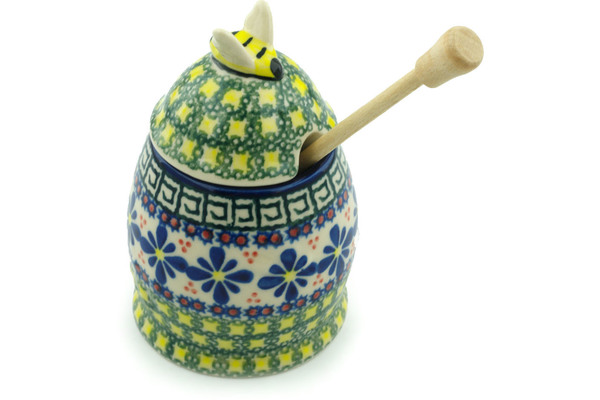 Download Polish Pottery 5-inch Honey Jar with Dipper | Boleslawiec ... Yellowimages Mockups