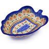 Polish Pottery Boleslawiec Stoneware Leaf Shaped Bowl 43 Cer maz pattern D2 H3786E