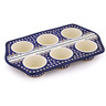 Polish Pottery Boleslawiec Stoneware Muffin Pan GU1778 Zaklady Ceramiczne UNIKAT pattern 104ART H7038G