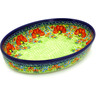 Polish Pottery Boleslawiec Stoneware Oval Baker GU350 Zaklady Ceramiczne UNIKAT pattern 296ART H4316I