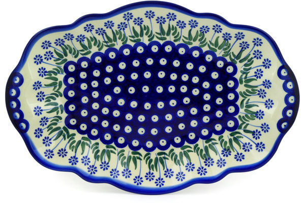 Polish Pottery 13-inch Platter | Boleslawiec Stoneware | Polmedia H8121D