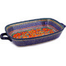 Polish Pottery Boleslawiec Stoneware Rectangular Baker With Handles GU1346 Zaklady Ceramiczne UNIKAT pattern 150ART H9896D