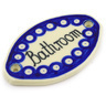 Polish Pottery Boleslawiec Stoneware Restroom Sign 203 Cer maz pattern D21B H5307F