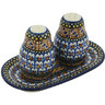 Polish Pottery Boleslawiec Stoneware Salt And Pepper Set 131 Ceramika Artystyczna UNIKAT pattern U912 H9020G