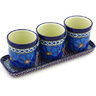 Polish Pottery Boleslawiec Stoneware Set Of 3 Planters 290 Ceramika Artystyczna UNIKAT pattern U408 H6381G