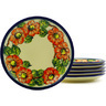 Polish Pottery Boleslawiec Stoneware Set Of 6 Plates 6GU814 Zaklady Ceramiczne pattern DU63 H8847F