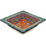 Polish Pottery Boleslawiec Stoneware Square Bowl GU1563A Zaklady Ceramiczne UNIKAT pattern 150ART H1308E