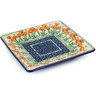 Polish Pottery Boleslawiec Stoneware Square Plate 723 Ceramika Artystyczna pattern 560X H6938A