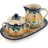 Polish Pottery Boleslawiec Stoneware Sugar And Creamer Set 522 Ceramika Artystyczna UNIKAT pattern U1093 H8587G