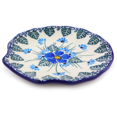 Polish Pottery 4 Inch Tea Bag Or Lemon Plate Boleslawiec Stoneware