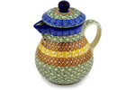 Pitcher with Lid - Blue Autumn