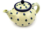 Tea Pot - Blue Buds