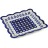 Polish Pottery Stoneware platter scalloped