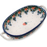 Polish Pottery Stoneware BAKER OVAL W/HANDLES