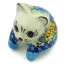 Polish Pottery Stoneware FIGURINE CAT SHELF SITTER