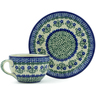 Polish Pottery Stoneware CUP W/SAUCER