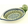 Polish Pottery Stoneware plate for lemon w/toothpick