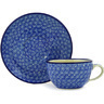 Polish Pottery Stoneware CUP W/SAUCER