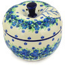 Polish Pottery Stoneware JAR APPLE SHAPED
