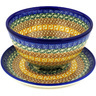 Polish Pottery Stoneware COLANDER W/PLATE