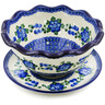 Polish Pottery Stoneware COLANDER W/PLATE