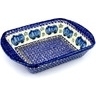 Polish Pottery Stoneware BAKER RECTANGULAR W/HANDLES