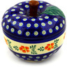 Polish Pottery Stoneware JAR APPLE SHAPED