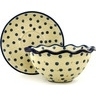 Polish Pottery Stoneware COLANDER W/PLATE