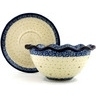 Polish Pottery Stoneware COLANDER W/PLATE