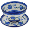 Polish Pottery Stoneware COLANDER W/PLATE