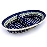 Polish Pottery Stoneware DIVIDED DISH