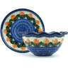 Polish Pottery Stoneware COLANDER W/PLATE