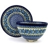 Polish Pottery Stoneware COLANDER W/PLATE
