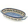 Polish Pottery Stoneware BAKER OVAL W/HANDLES