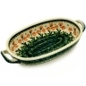 Polish Pottery Stoneware BAKER OVAL W/HANDLES