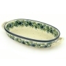 Polish Pottery Stoneware BAKER OVAL W/HANDLES