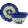 Polish Pottery Stoneware COLANDER W/PLATE