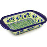 Polish Pottery Stoneware BAKER RECTANGULAR W/HANDLES
