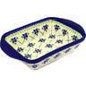 Polish Pottery Stoneware BAKER RECTANGULAR W/HANDLES
