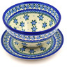 Polish Pottery Stoneware COLANDER W/PLATE
