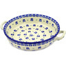 Polish Pottery Stoneware BAKER ROUND W/HANDLES